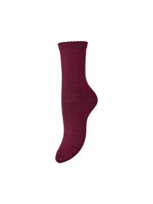 PCSEBBY GLITTER LONG SOCKS NOOS BC 201132019 Beet