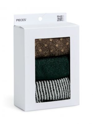 PCSEBBY GLITTER SOCKS 3 PACK BOX BC MXM 179276001 Black